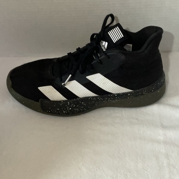 Adidas Black and White Athletic Shoes with Mesh Upper - Picture 6 of 8